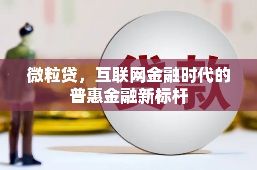 中方微粒贷，互联网金融时代的普惠金融新标杆