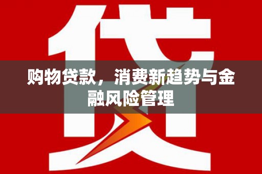 中方购物贷款，消费新趋势与金融风险管理