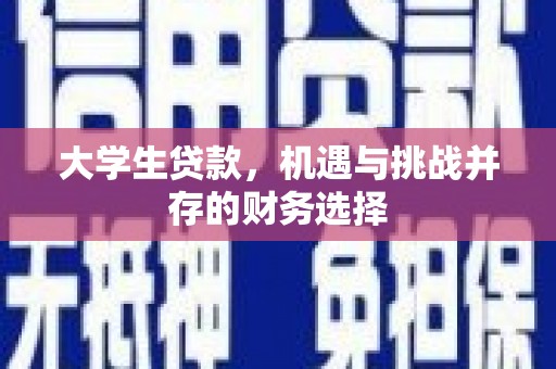 中方大学生贷款，机遇与挑战并存的财务选择