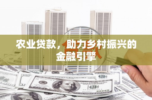 中方农业贷款，助力乡村振兴的金融引擎