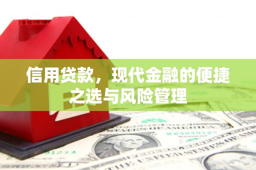 中方信用贷款，现代金融的便捷之选与风险管理