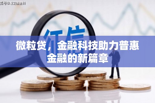 中方微粒贷，金融科技助力普惠金融的新篇章