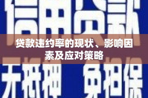 中方贷款违约率的现状、影响因素及应对策略