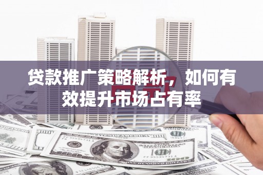 中方贷款推广策略解析，如何有效提升市场占有率