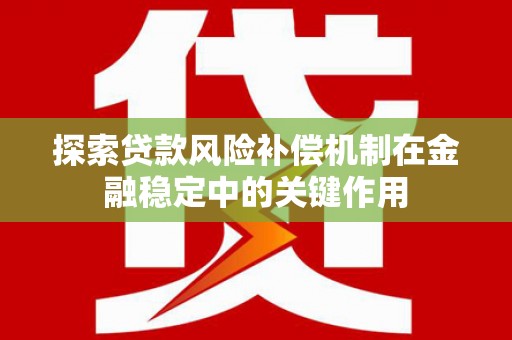 中方探索贷款风险补偿机制在金融稳定中的关键作用