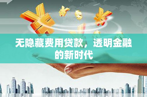 中方无隐藏费用贷款，透明金融的新时代