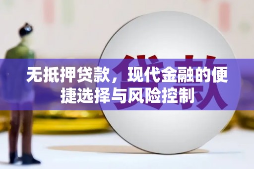 中方无抵押贷款，现代金融的便捷选择与风险控制