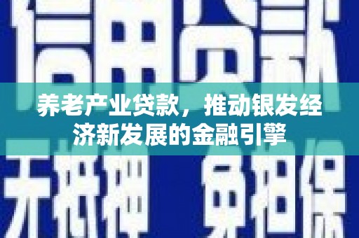 中方养老产业贷款，推动银发经济新发展的金融引擎