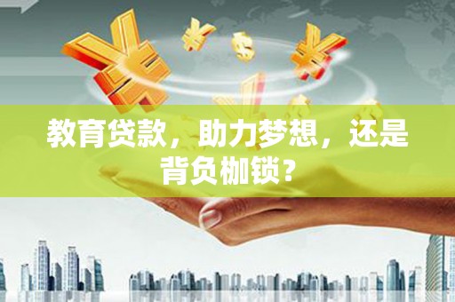 中方教育贷款，助力梦想，还是背负枷锁？