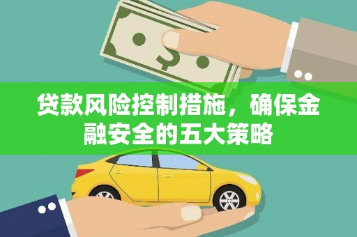 中方贷款风险控制措施，确保金融安全的五大策略