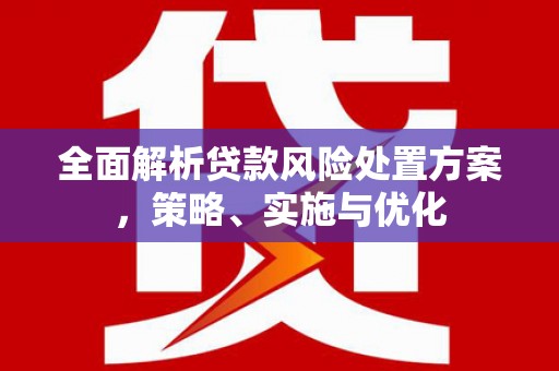 中方全面解析贷款风险处置方案，策略、实施与优化