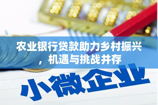 中方农业银行贷款助力乡村振兴，机遇与挑战并存