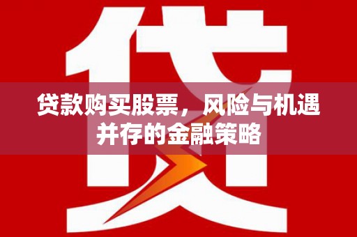 中方贷款购买股票，风险与机遇并存的金融策略