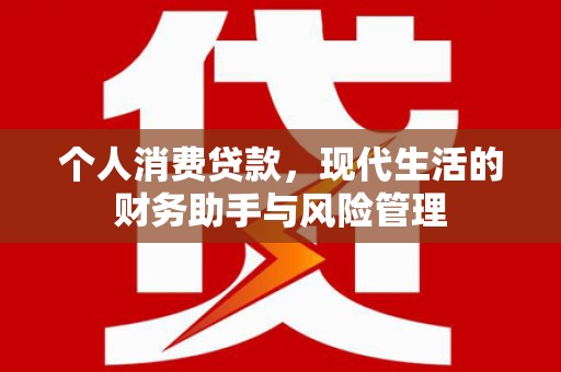 中方个人消费贷款，现代生活的财务助手与风险管理