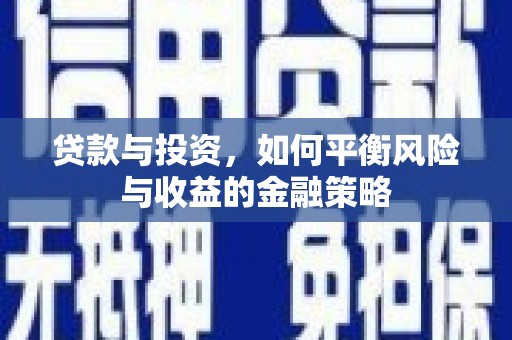 中方贷款与投资，如何平衡风险与收益的金融策略