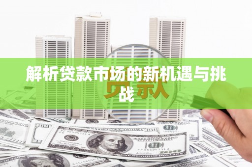 中方解析贷款市场的新机遇与挑战